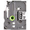 Cassette de ruban pour titreuses TZe-325 Brother, 9 mm de largeur, noir/blanc