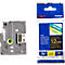 Cassette de ruban pour titreuses TZe-334 Brother, 12 mm de largeur, noir/doré