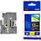 Cassette de ruban pour titreuses TZe-335 Brother, 12 mm de largeur, noir/blanc