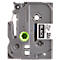 Cassette de ruban pour titreuses TZe-335 Brother, 12 mm de largeur, noir/blanc
