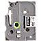 Cassette de ruban pour titreuses TZe-345 Brother, 18 mm de largeur, noir/blanc