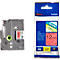 Cassette de ruban pour titreuses TZe-431 Brother, 12 mm de largeur, rouge/noir