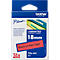 Cassette de ruban pour titreuses TZe-441 Brother, 18 mm de largeur, rouge/noir