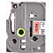 Cassette de ruban pour titreuses TZe-441 Brother, 18 mm de largeur, rouge/noir