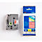 Cassette de ruban pour titreuses TZe-451 Brother, 24 mm, rouge/noir