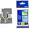 Cassette de ruban pour titreuses TZe-521 Brother, 9 mm de largeur, bleu/noir