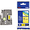 Cassette de ruban pour titreuses TZe-611 Brother, 6 mm de largeur, jaune/noir
