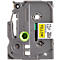 Cassette de ruban pour titreuses TZe-631 Brother, 12 mm de largeur, jaune/noir