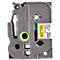 Cassette de ruban pour titreuses TZe-651 Brother, 24 mm, jaune/noir