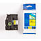 Cassette de ruban pour titreuses TZe-661 Brother, 36 mm, jaune/noir