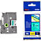 Cassette de ruban pour titreuses TZe-721 Brother, 9 mm de largeur, vert/noir