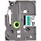 Cassette de ruban pour titreuses TZe-721 Brother, 9 mm de largeur, vert/noir