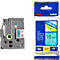 Cassette de ruban pour titreuses TZe-741 Brother, 18 mm de largeur, vert/noir
