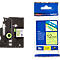 Cassette de ruban pour titreuses TZe-C31 Brother, 12 mm de largeur, jaune de sécurité/noir