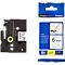 Cassette de ruban pour titreuses TZe-FX211 Brother, 6 mm de largeur, blanc/noir