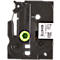 Cassette de ruban pour titreuses TZe-FX211 Brother, 6 mm de largeur, blanc/noir