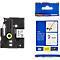 Cassette de ruban pour titreuses TZe-FX221 Brother, 9 mm de largeur, blanc/noir