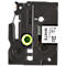Cassette de ruban pour titreuses TZe-FX221 Brother, 9 mm de largeur, blanc/noir