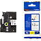 Cassette de ruban pour titreuses TZe-FX231 Brother, 12 mm de largeur, blanc/noir