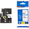 Cassette de ruban pour titreuses TZe-FX241 Brother, 18 mm de largeur, blanc/noir