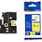 Cassette de ruban pour titreuses TZe-FX621 Brother, 9 mm de largeur, jaune/noir