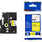 Cassette de ruban pour titreuses TZe-FX631 Brother, 12 mm de largeur, jaune/noir