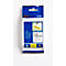Cassette de ruban pour titreuses TZe-S131 Brother, 12 mm de largeur, incolore/noir