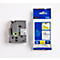Cassette de ruban pour titreuses TZe-S141 Brother, 18 mm de largeur, incolore/noir