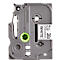 Cassette de ruban pour titreuses TZe-S211 Brother, 6 mm de largeur, blanc/noir