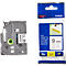 Cassette de ruban pour titreuses TZe-S221 Brother, 9 mm de largeur, blanc/noir