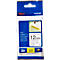 Cassette de ruban pour titreuses TZe-S231 Brother, 12 mm de largeur, blanc/noir