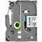 Cassette de ruban pour titreuses TZe-S231 Brother, 12 mm de largeur, blanc/noir