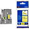 Cassette de ruban pour titreuses TZe-S631 Brother, 12 mm de largeur, jaune/noir