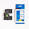 Cassette de ruban pour titreuses TZe-SE4 Brother, blanc/noir