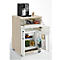 Catering-Caddy, avec compartiment réfrigérateur et compartiment rabattable, L 650 x P 600 x H 1000 mm, avec glacière, chêne/blanc