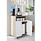 Catering-Caddy, avec compartiment réfrigérateur et compartiment rabattable, L 650 x P 600 x H 1000 mm, sans glacière, décor chêne/blanc