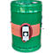 Chauffe-fût vert, ceinture chauffante orange, régulateur de température.