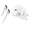 Weißes Cellularline 30W USB-C Netzteil mit passendem Ladekabel auf weißem Hintergrund.