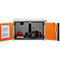 CEMO acculaadkast Premium 8/5, 1-fase, LockEX deurslot, rookmelder, akoestisch alarm, geventileerd, zonder stapelpoten, B 890 x D 660 x H 520 mm, lichtgrijs/puur oranje