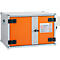 CEMO acculaadkast Premium Plus 5/8, 1-fase, binnentemperatuurweergave, LockEX deurslot, rookmelder, akoestisch alarm, geventileerd, met stapelvoetjes, B 890 x D 660 x H 520 mm, lichtgrijs/puur oranje