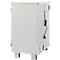 CEMO Armoire de charge d'accumulateurs 8/10 pour systèmes de détection d'incendie, monophasé, 2 blocs multiprises à 6 prises, ventilé, 2 détecteurs de fumée, avec pieds, L 830 x P 660 x H 1110 mm, gris clair/orange pur