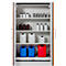 Cemo armoire de sécurité type 90 PROline 12/20, portes à fermeture automatique, L 1200 x P 600 x H 1950 mm, 33 litres, gris/orange