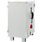 CEMO Basic 8/10 acculaadkast, 3-fase, 2 x 6-polige contactdozen, geventileerd, 2 rookmelders, met voeten, B 800 x D 660 x H 1110 mm, lichtgrijs/puur oranje