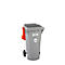 CEMO Sicherheitsbehälter für Spraydosen, Volumen 120 l, UN-Zulassung, 2 Entlüftungsöffnungen, mobil, mit Deckel & Gefahrgutaufkleber, Kunststoff