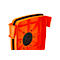 CEMO Sicherheitsbehälter für Spraydosen, Volumen 120 l, UN-Zulassung, 2 Entlüftungsöffnungen, mobil, mit Deckel & Gefahrgutaufkleber, Kunststoff