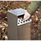Cendrier, capacité 23 l, verrouillable, 1 clé incluse, L 380 x P 380 x H 880 mm, acier inoxydable