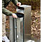 Cendrier, capacité 23 l, verrouillable, 1 clé incluse, L 380 x P 380 x H 880 mm, acier inoxydable