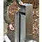 Cendrier, capacité 23 l, verrouillable, 1 clé incluse, L 380 x P 380 x H 880 mm, acier inoxydable