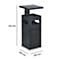 Cendrier et poubelle avec toit amovible, 70 litres, L 395 x P 395 x H 910 mm, anthracite