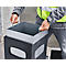 Cendrier et poubelle avec toit amovible, 70 litres, L 395 x P 395 x H 910 mm, vert